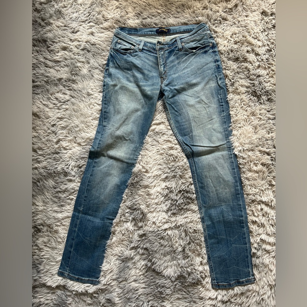 Levis 524 Too Superlow Medium Wash Jeans Womens Size 13 Medium  Skinny Stretch